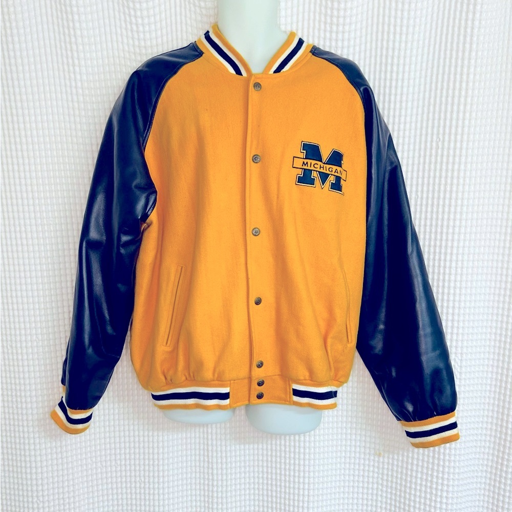 Steve & Barry's Michigan Varsity Jacket - Yellow and Black